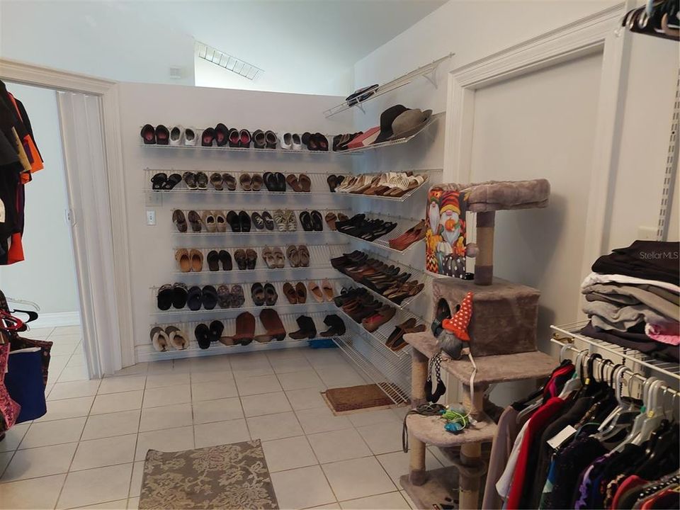 Shoe Shelves in Master Closet