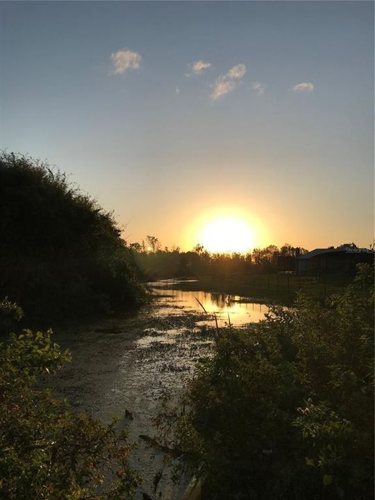 Sunset view over the canal.