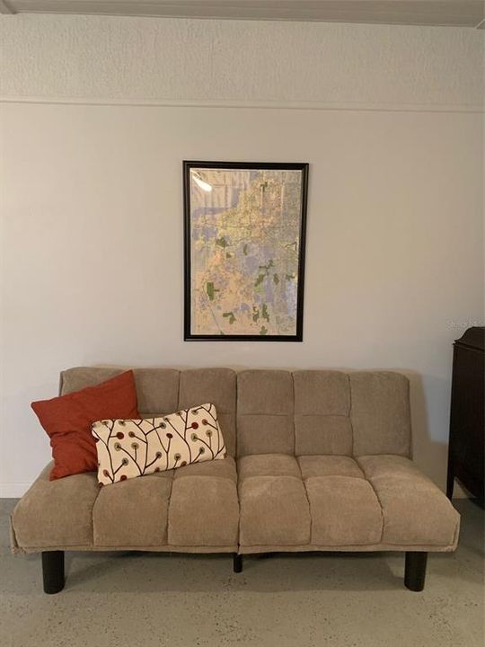 Jack knife sofa in family room