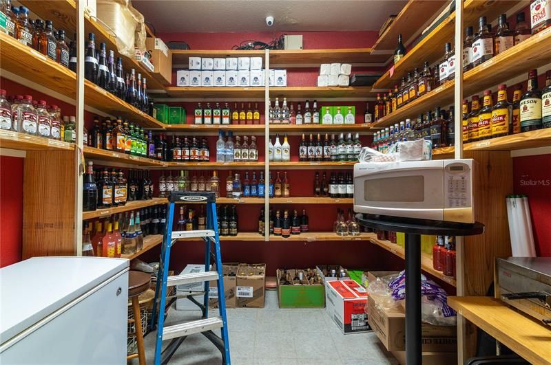 Liquor storage room