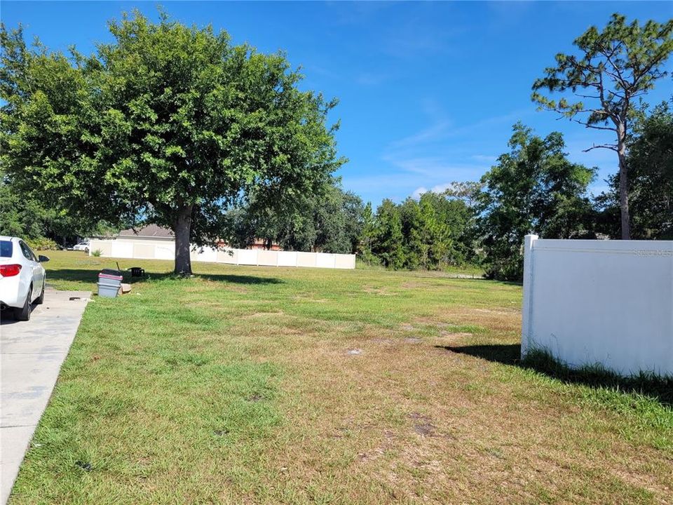 View of flag lot. Cleared