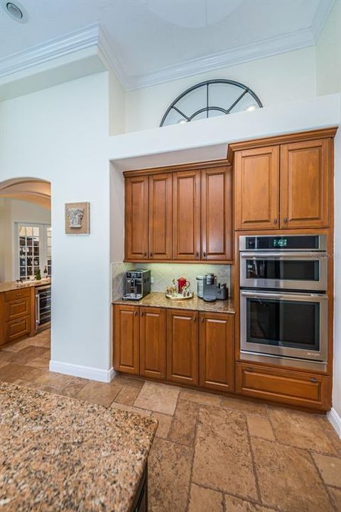 Built in appliances & plenty of space for a coffee bar!