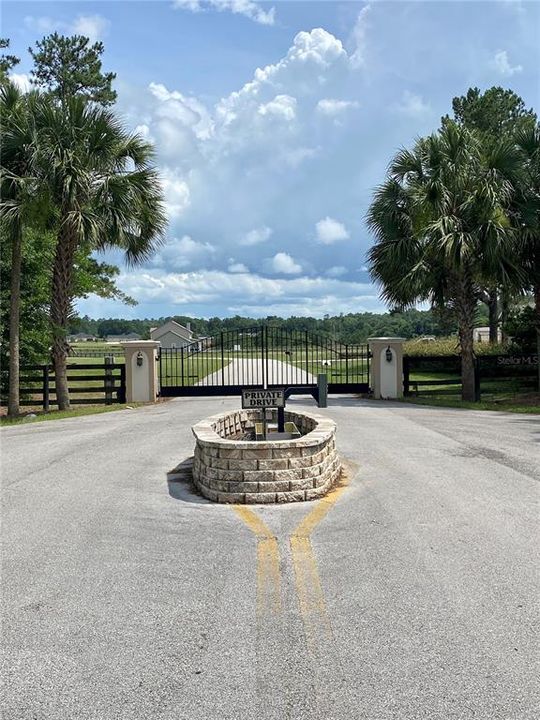 Gated entrance to Woodridge Estates