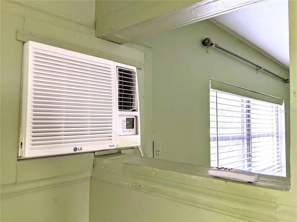 Newer AC wall unit heat/cool.