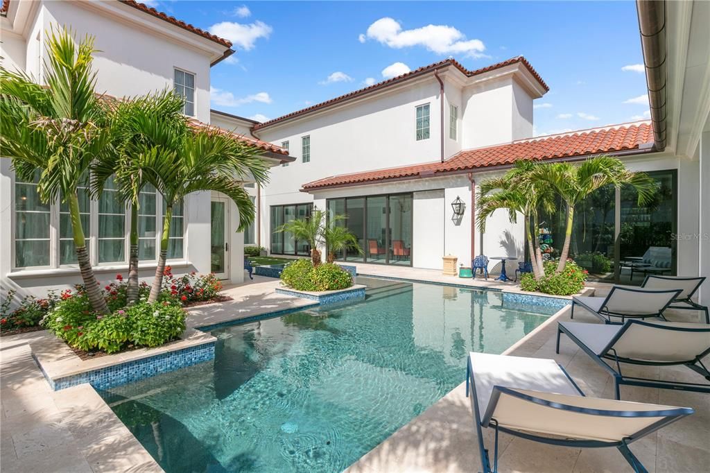 Pool and rear of home