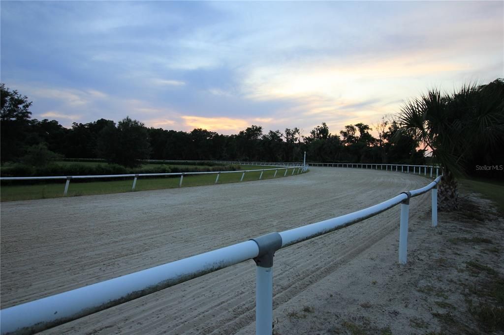 track at sunset