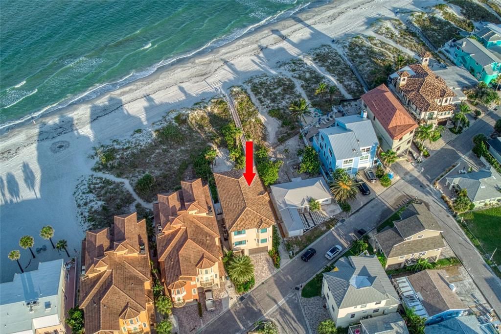 Custom Gourmet Kitchen with full Gulf views. Beach front Single Family Home!