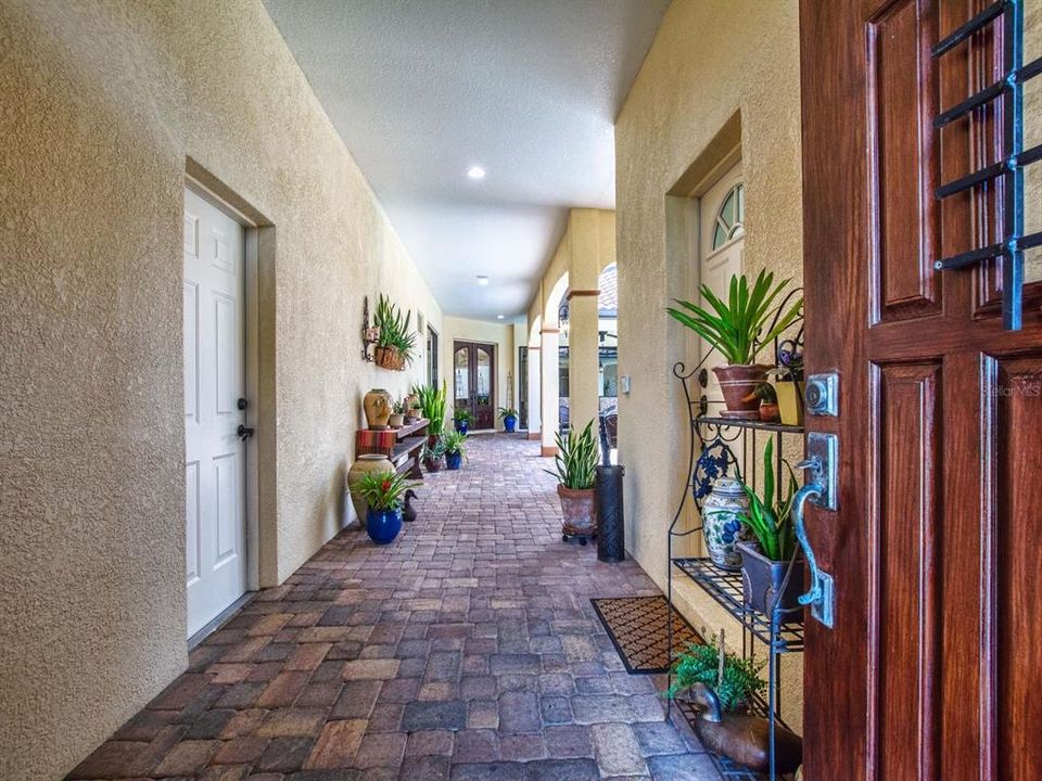 Entrance to courtyard, apartment to right