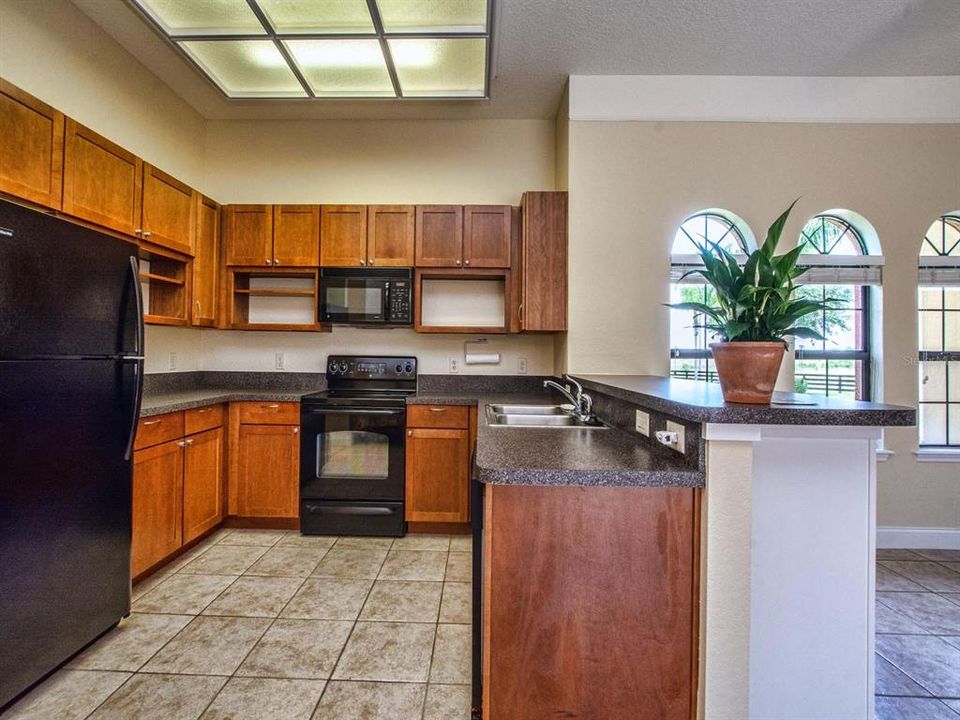 Open apartment kitchen, nice and large