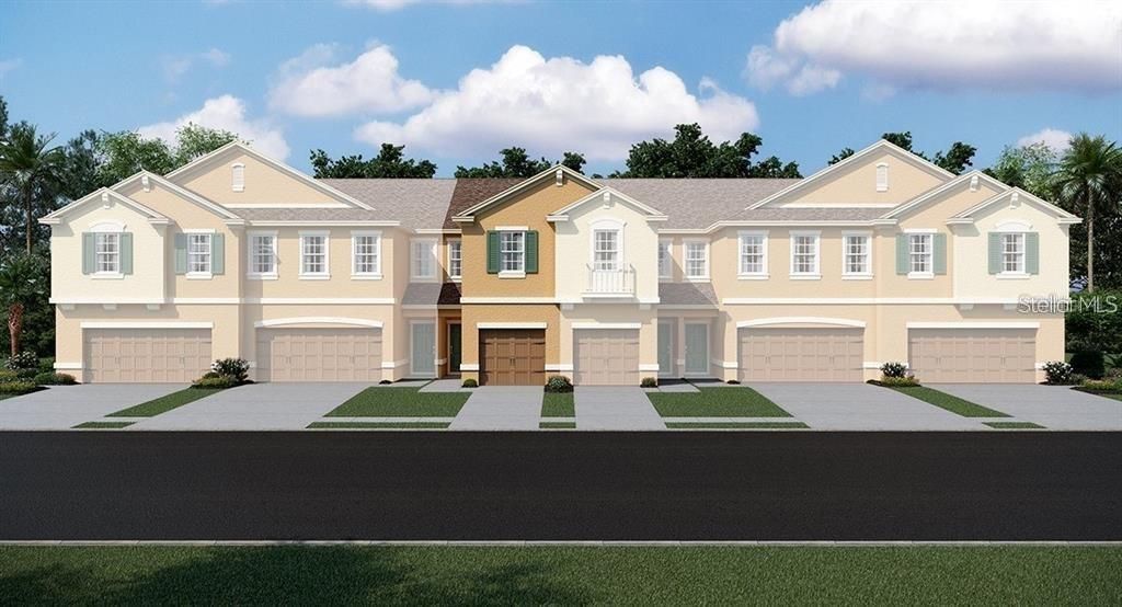 Frontal view of Townhome community