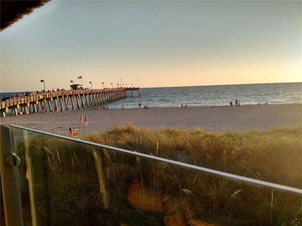 Venice Pier viewed from Fins outdoor patio
