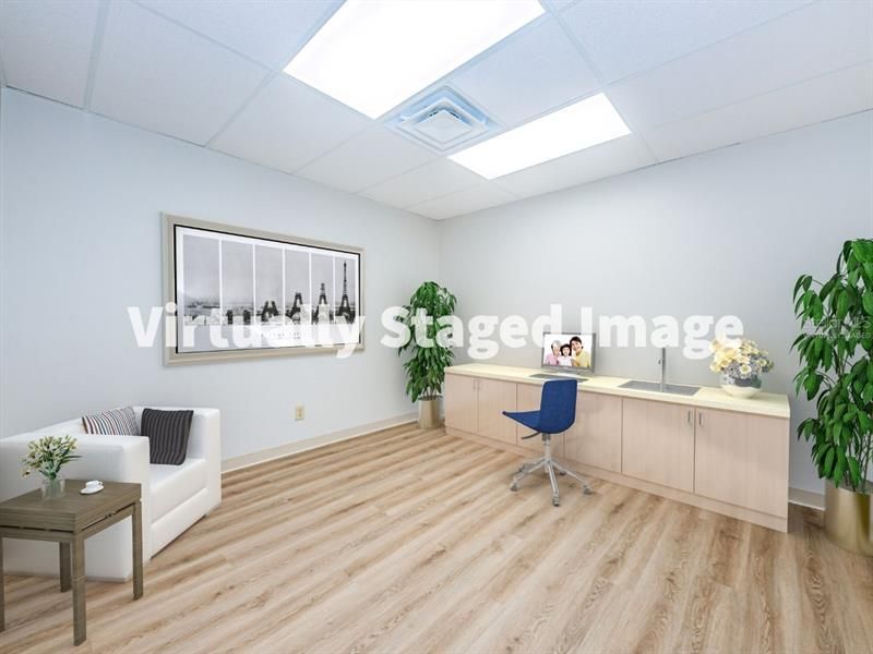 Office Shown Virtually Staged