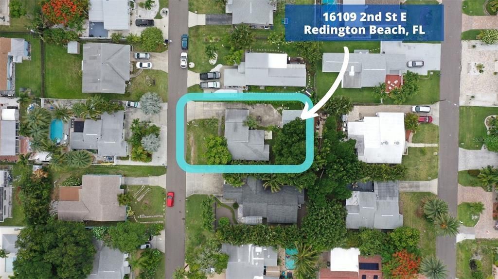 Lot aerial view 62' x 100'