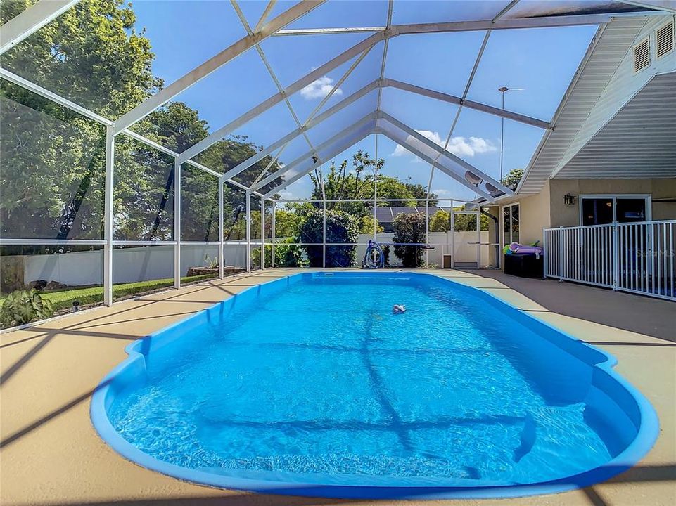 Child proof gate from the lanai to the pool area.  You will love the privacy of the pool and back yard area.