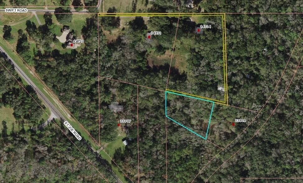 Aerial Showing Easement - Pasco Mapper