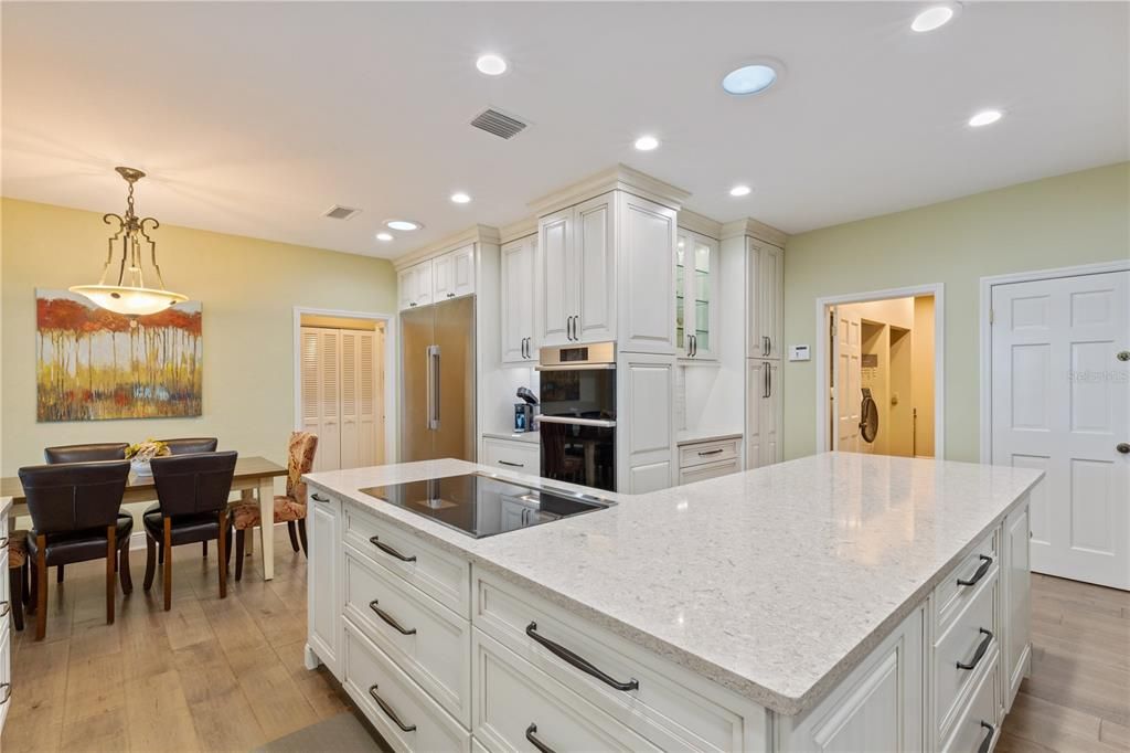 Beautiful Kitchen/Quartz CountersCounters and View to Dinette