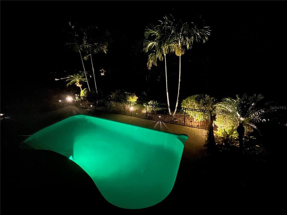 The pool at night!