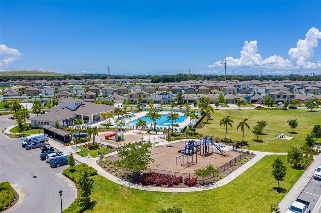 Touchstone Amenities include a playground, splash pad, resort-style lap pool, clubhouse and fitness center