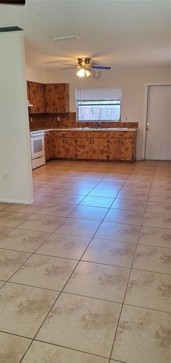 Living room open to Kitchen