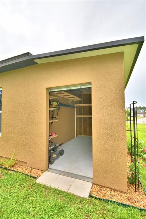 Attached shed