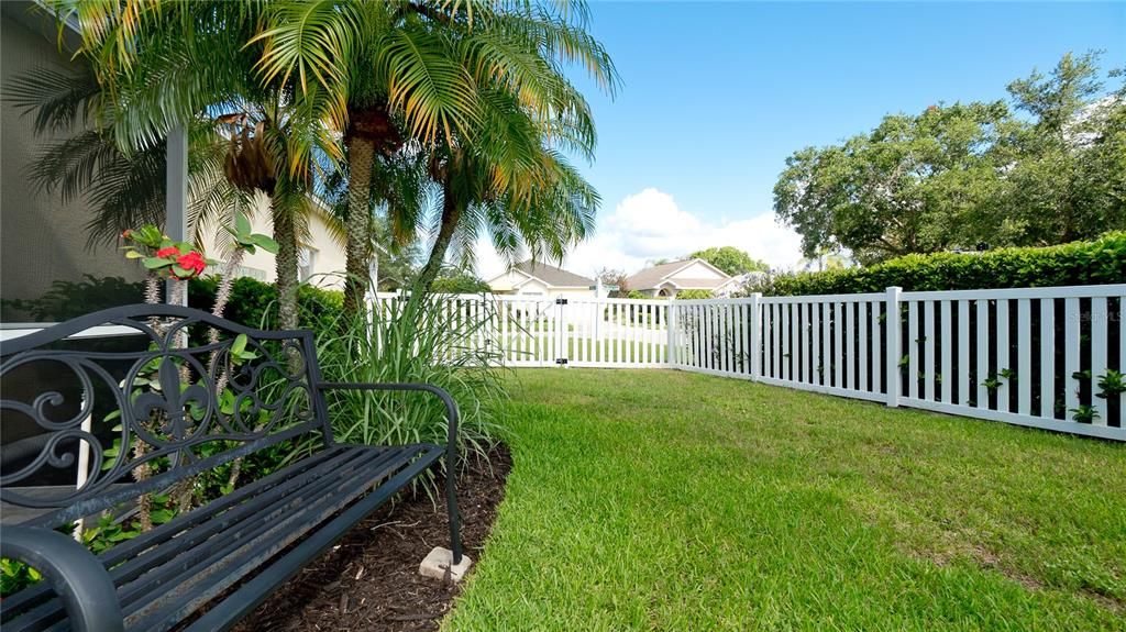 Side Yard with Bench