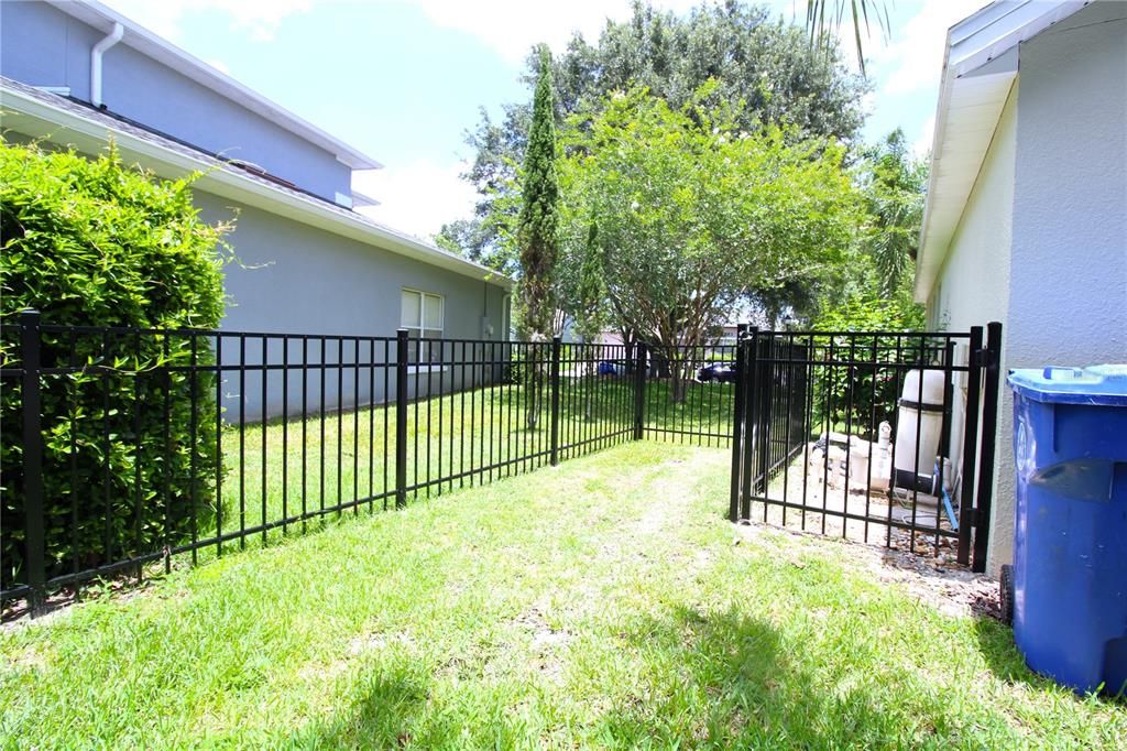 Fully gated backyard