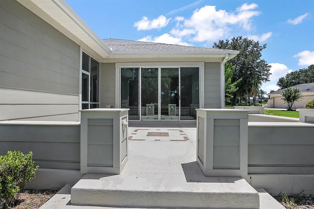 Large back patio