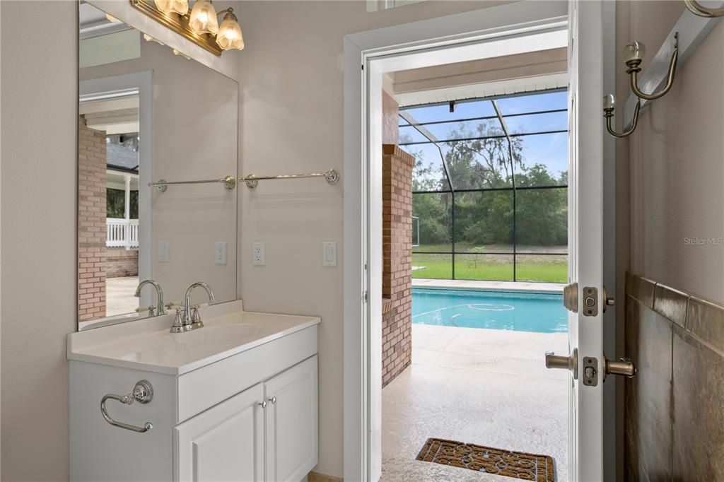 Pool bath exiting from the Sitting Room/ Office of Master