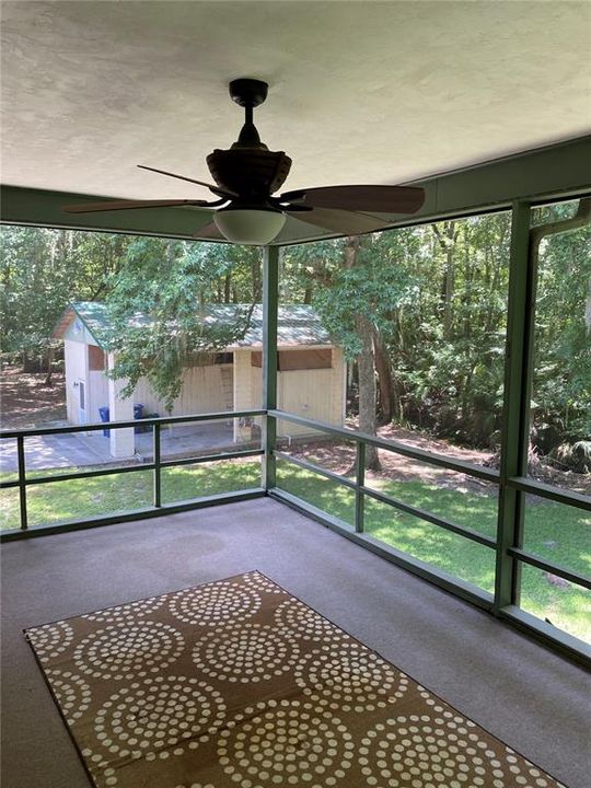 Screened porch view