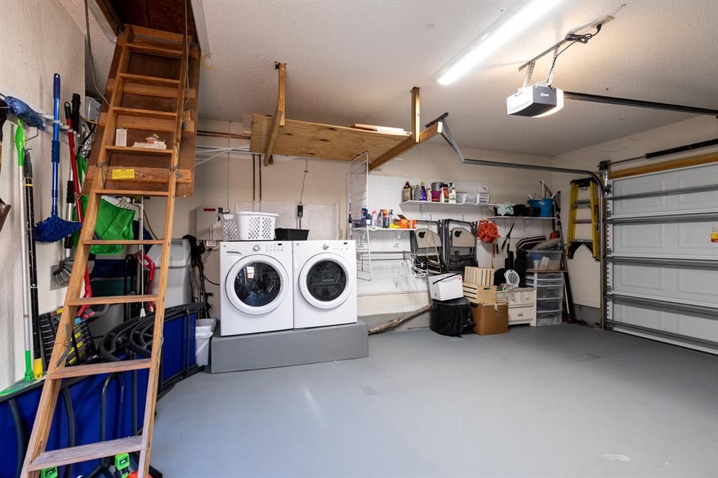Laundry in garage