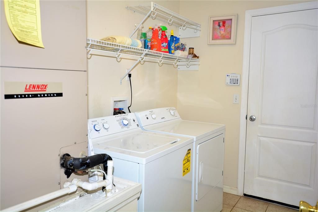 Inside Laundry with Washer and Dryer