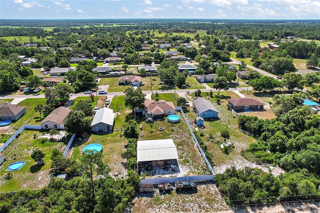 Aerial of Back Exterior and Community