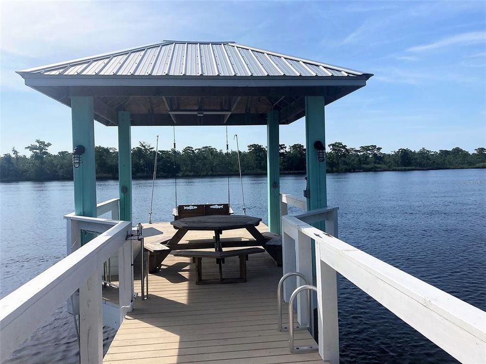 Covered Dock with Table