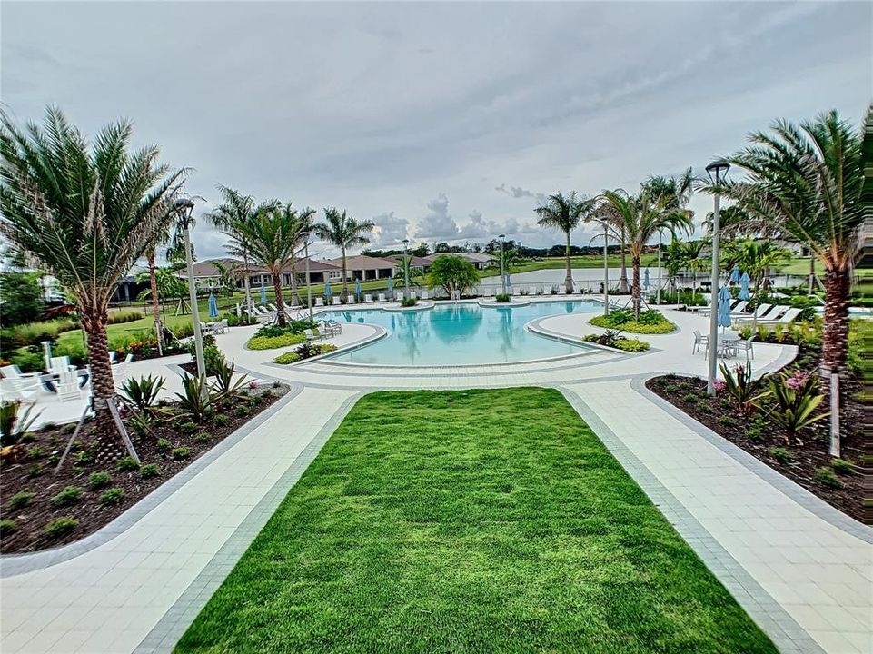 Heated resort pool and whirlpool hot spa.