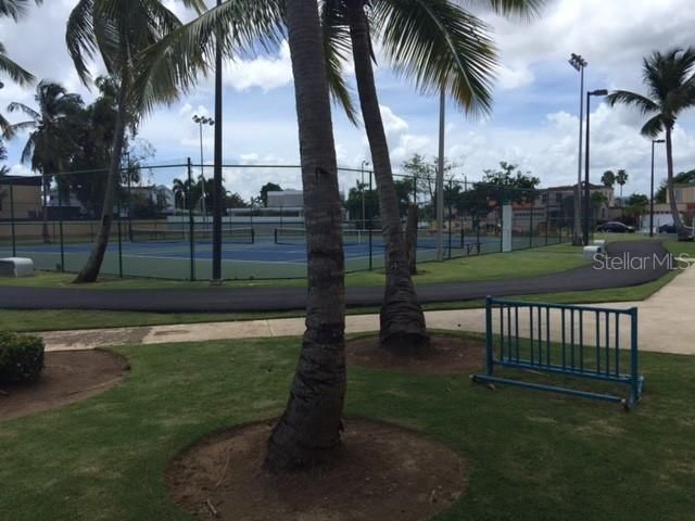 Tennis court and walking trail