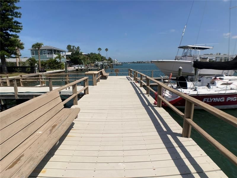 Composite Dock with 8 bays for boats. Fish from here or go watch the Sunrises and Sunsets!