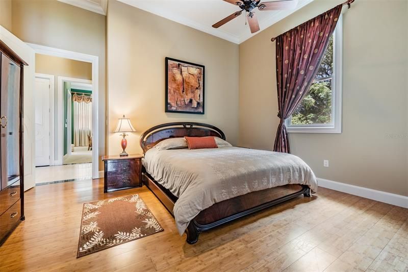 Guest bedroom at rear of the home