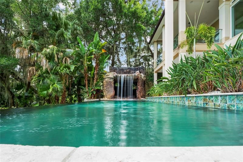 Private pool with grotto waterfall!