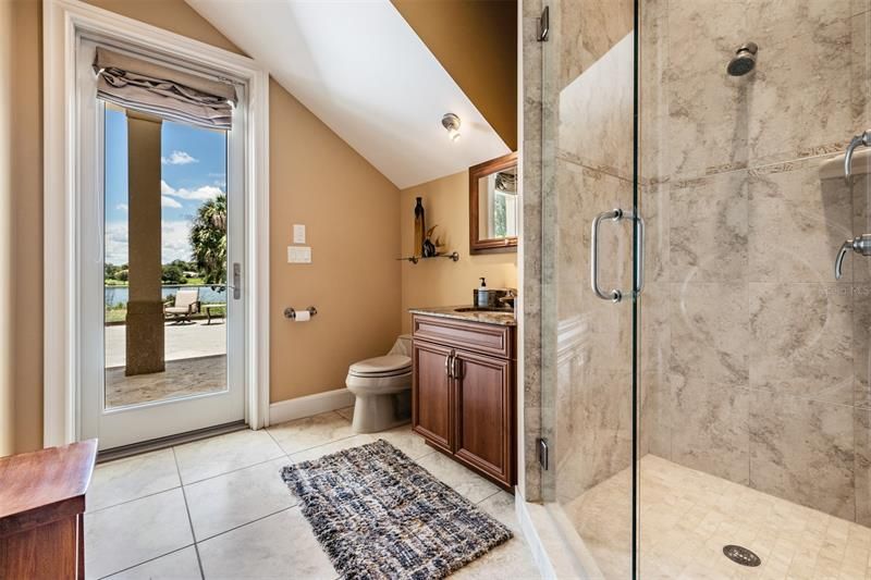 In-law Bath ensuite offers pool access...