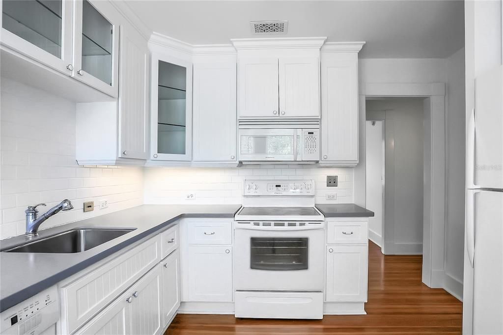 Full kitchen in two bedroom apartment.