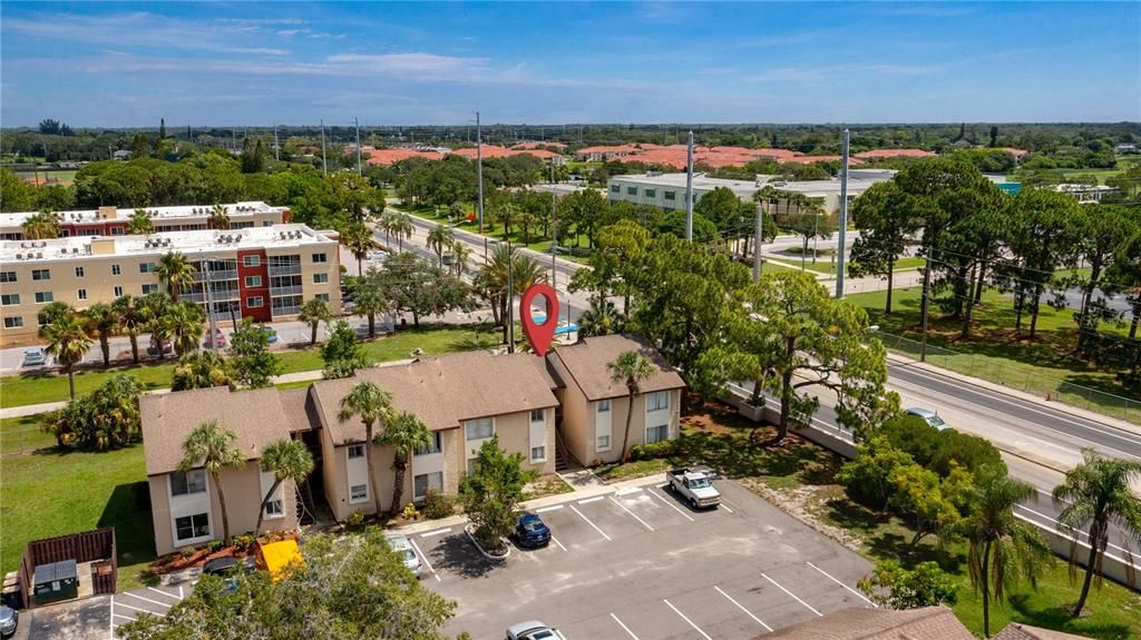 Aerial of building