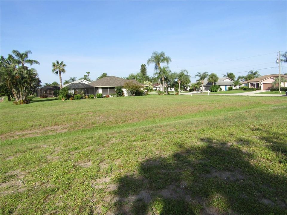 Facing vacant lot to the right of property.