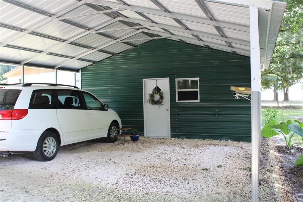 2-Car Carport w 10x20 shop