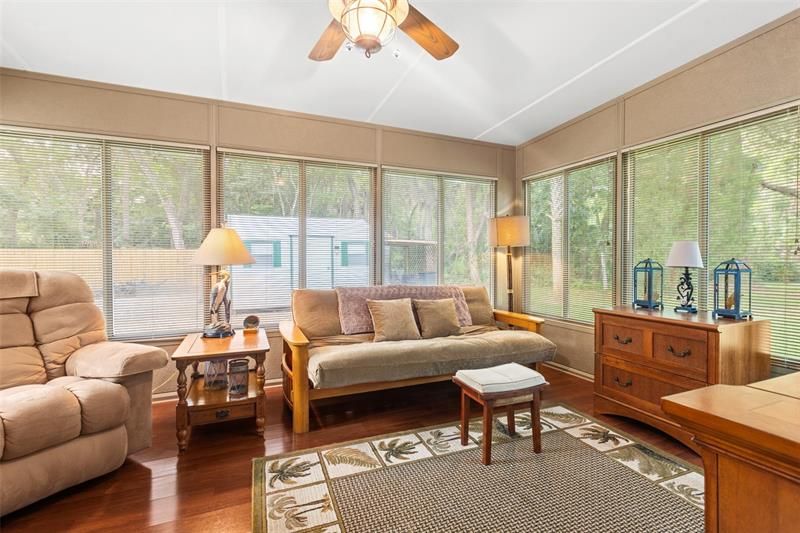 Bright airy natural room with separate AC unit