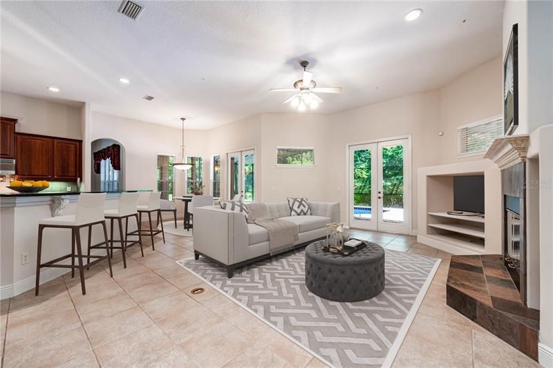 Ideal OPEN CONCEPT family room! Virtually Staged.