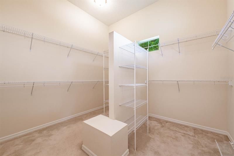 Your suite also features a huge walk in closet with built in closet system!