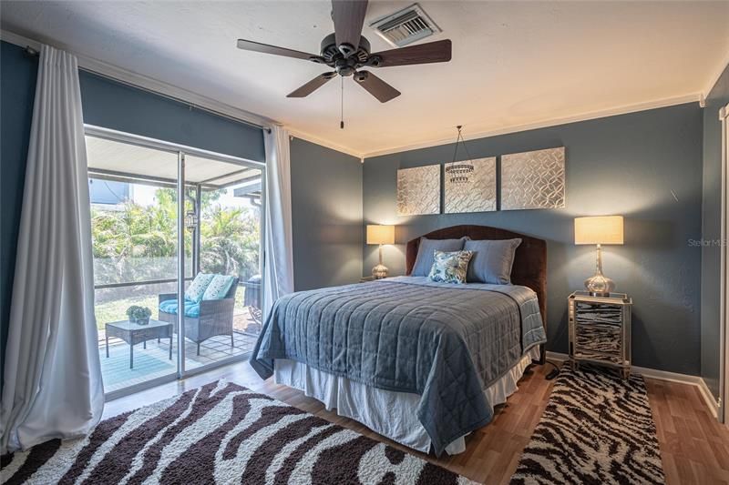 Master bedroom is a spacious and access the lanai