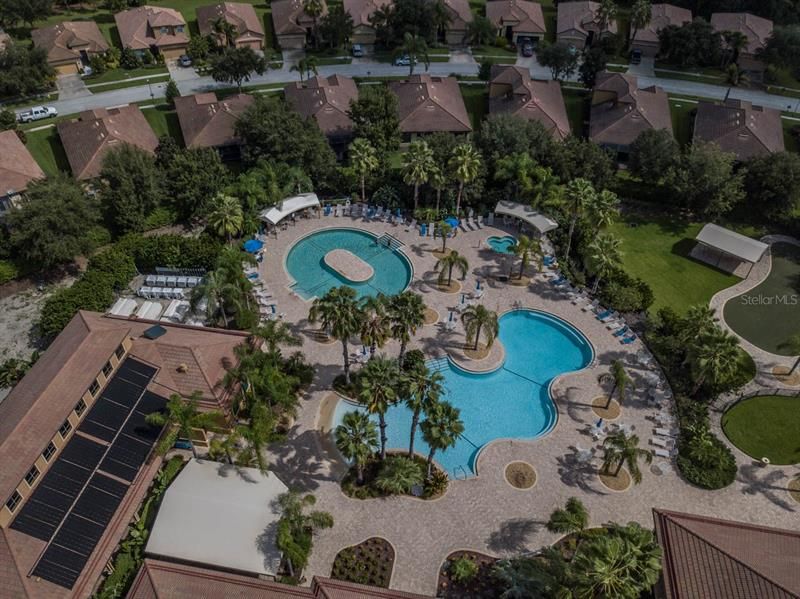 Aerial of Clubhouse Pools