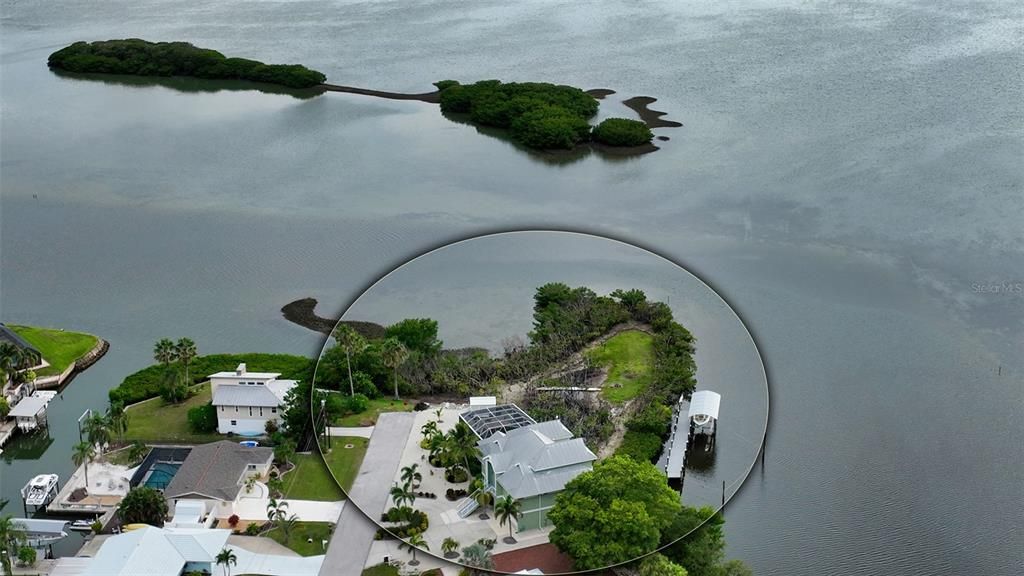 Aerial of how the property sits