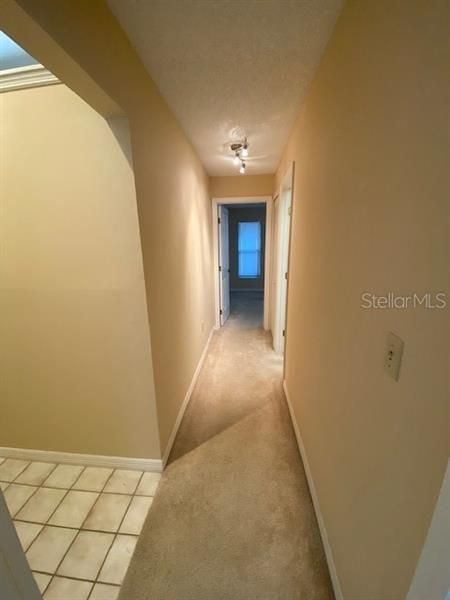 Hallway to Bedroom 2 and hall bath